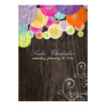 PixDezines wood grain+fiesta lanterns invitations