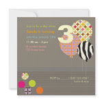 PixDEzines Zebra Balloons Birthday Invitations