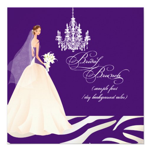 PixDezines zebra bridal brunch/DIY occasion+color Personalized Announcement