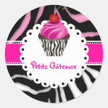 PixDezines zebra cupcake/DIY color stickers