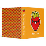 Pixel Art Cute Strawberry Avery Binder