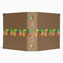 Pixel Art Fruit & Vegetables 2" Recipe Binder