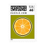 Pixel Art Orange Postage