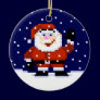 Pixel Art 'Santa in a Snowdome' Christmas Ornament