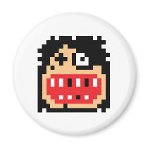 Pixel Beat Up Hockey Player magnets