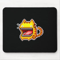 Pixel Big-Mouthed Cat Mousepad