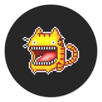 Pixel Big-Mouthed Cat Sticker
