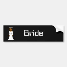 Pixel Bride 2 Bumper Sticker