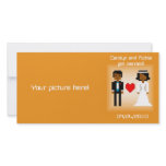 Pixel Bride and Groom - Photo Save the Date - Orng Customized Photo Card