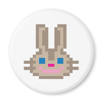 Pixel Bunny Rabbit II magnets