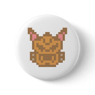 Pixel Chihuahua Dog Button by doonidesigns