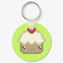 pixel cupcake keychain