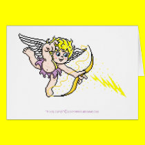 Pixel Cupid Card 2 cards