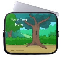 Pixel forest laptop sleeve (your text here)