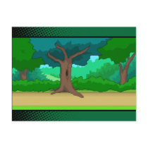 Pixel forest postcard