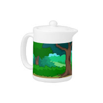 Pixel forest teapot