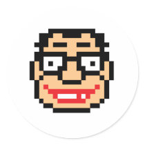 Pixel Geek Nerd stickers