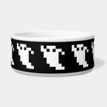Pixel Ghost Pet Food Bowl