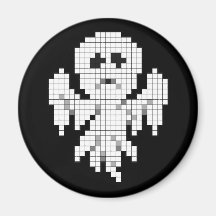 Pixel Ghost Refrigerator Magnets