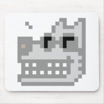 Pixel Grinning Wolf mousepads