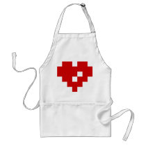 Pixel Heart 8 Bit Love Apron