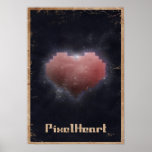 Pixel Heart Retro posters