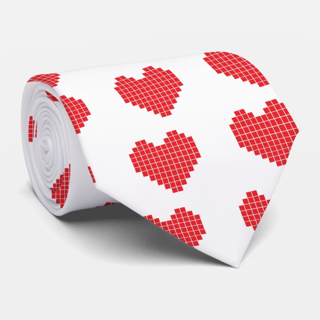 Pixel Heart Tie