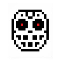 Pixel Hockey Goalie Mask posters