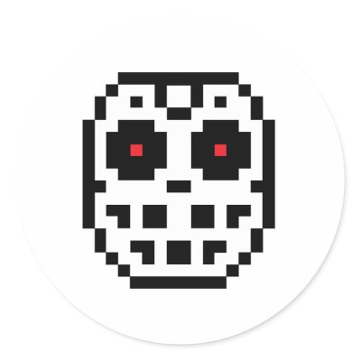 Pixel Hockey Goalie Mask Sticker by doonidesigns