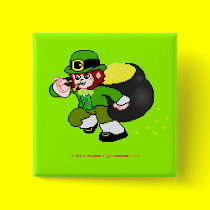 Pixel Leprechaun Button 2 buttons