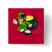 Pixel Leprechaun Button 3