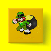 Pixel Leprechaun Button 4 buttons