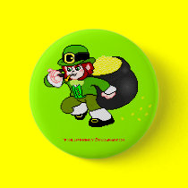 Pixel Leprechaun Button 7 buttons