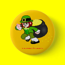 Pixel Leprechaun Button 8 buttons