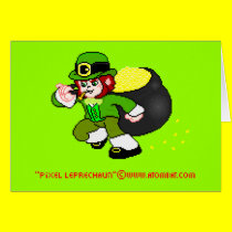 Pixel Leprechaun Card 1