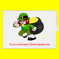 Pixel Leprechaun Card 1 cards