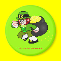 Pixel Leprechaun Magnet 3 magnets