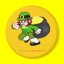 Pixel Leprechaun Magnet 4 magnets