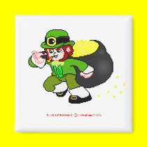 Pixel Leprechaun Magnet 5 magnets