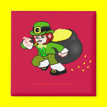 Pixel Leprechaun Magnet 6 magnets