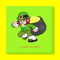 Pixel Leprechaun Magnet 7 magnets