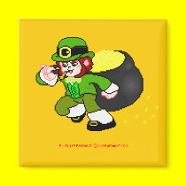 Pixel Leprechaun Magnet 8 magnets