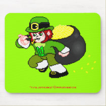 Pixel Leprechaun Mousepad 2 mousepads