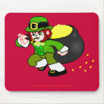 Pixel Leprechaun Mousepad 3 mousepads