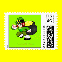 Pixel Leprechaun Postage 10 stamps