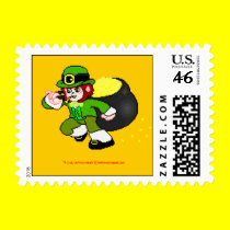 pixel leprechaun Postage 4 postage