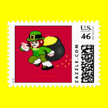 Pixel Leprechaun Postage 7 stamps