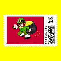 Pixel Leprechaun Postage 8 stamps