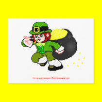 Pixel Leprechaun Postcard 1 postcards