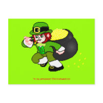 Pixel Leprechaun Postcard 3